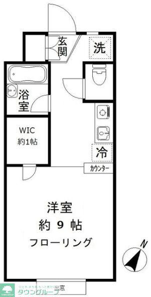 ソレアード(ワンルーム/1階)の間取り写真