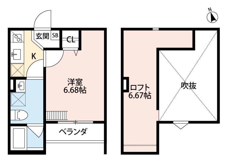 グランマーレ堺東(1K/2階)の間取り写真