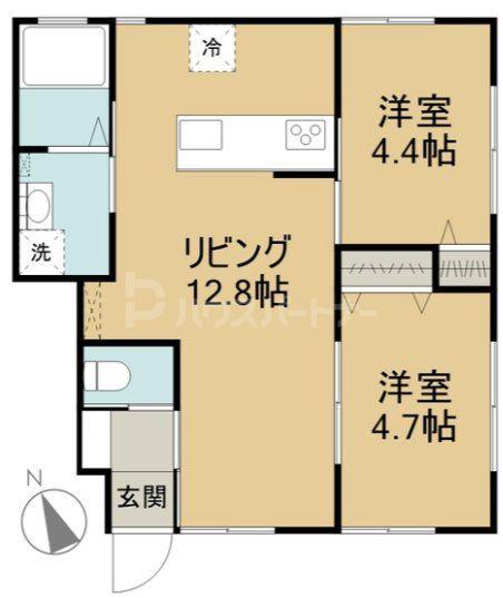 サンライズ柏明原(2LDK/2階)の間取り写真