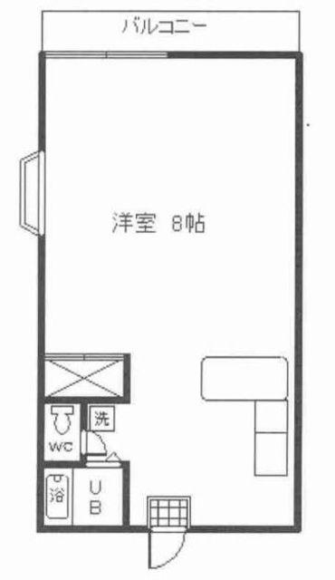 ロイヤルビレッジ(ワンルーム/4階)の間取り写真