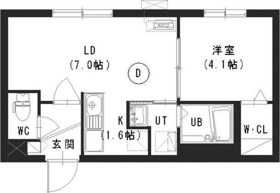 レクスベイル平岸(1LDK/2階)の間取り写真