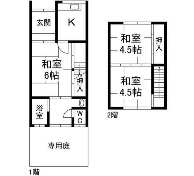 平和ハイツ(3K/1階)の間取り写真