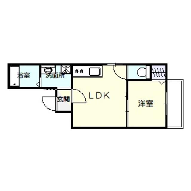 センショウトラストII(1LDK/3階)の間取り写真