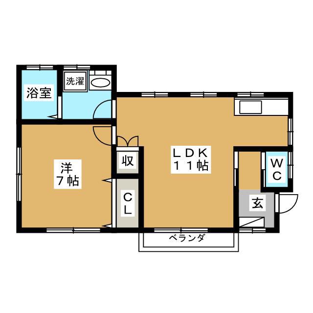 フレンテ吉祥寺(1LDK/1階)の間取り写真