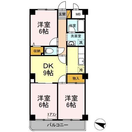 メゾンラーク(3DK/3階)の間取り写真