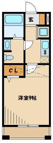 グランシャリオ(1K/2階)の間取り写真
