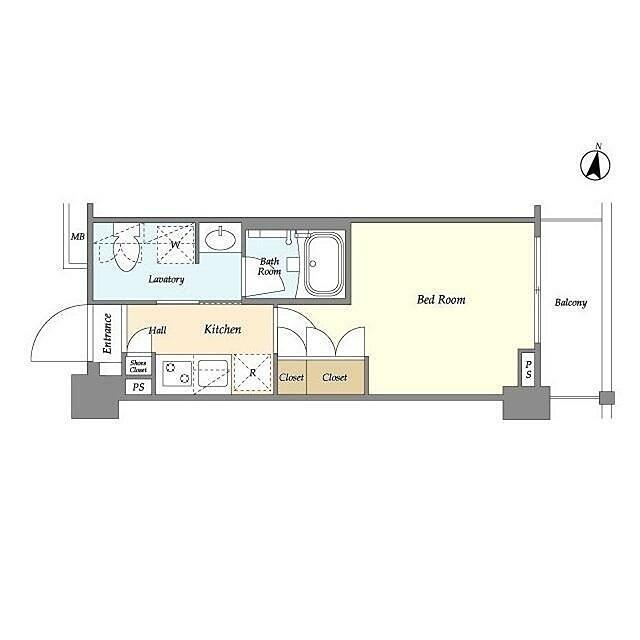 ARKMARK西小山(1K/3階)の間取り写真