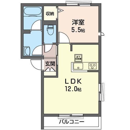 イーズ梶ヶ谷(1LDK/2階)の間取り写真
