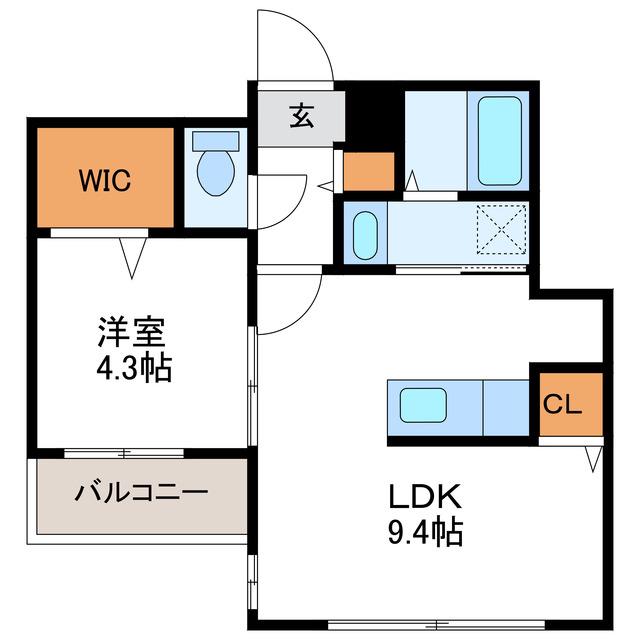 LUNON SAPPORO STA. ルノン札幌ステーション(1LDK/4階)の間取り写真