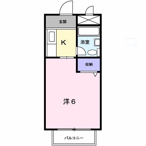 プリメール山田(1K/2階)の間取り写真