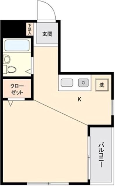 シャトレーヌ南加瀬(ワンルーム/4階)の間取り写真