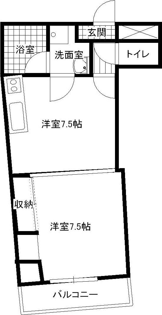 マイスフォレスト春日原(ワンルーム/4階)の間取り写真