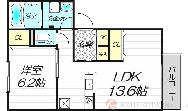 LAFORET LIVRE(1LDK/1階)の間取り写真