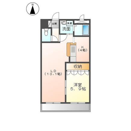 レオナ緑丘(1LDK/2階)の間取り写真