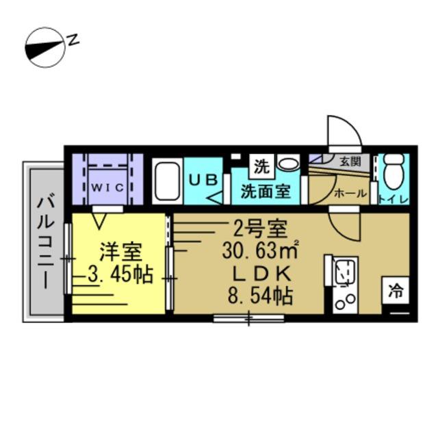 シャイネクス松戸上本郷(1LDK/3階)の間取り写真