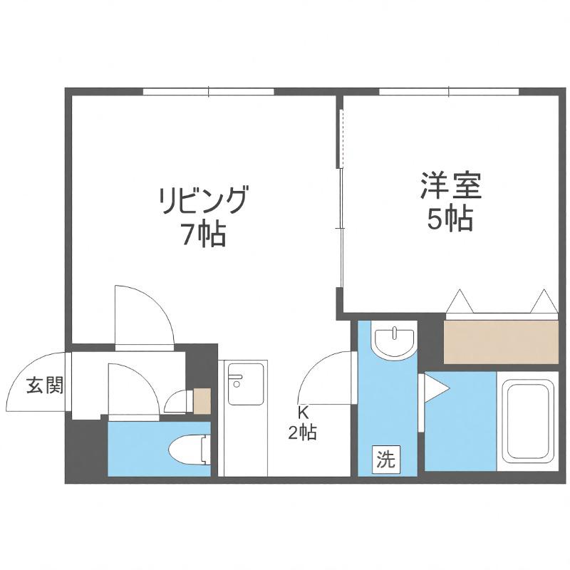 プルメリア栄通(1LDK/4階)の間取り写真