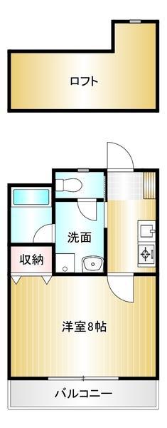 S-STAGE IGISU(1K/2階)の間取り写真