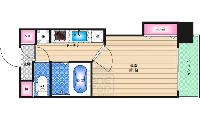 NOW新大阪(1K/5階)の間取り写真
