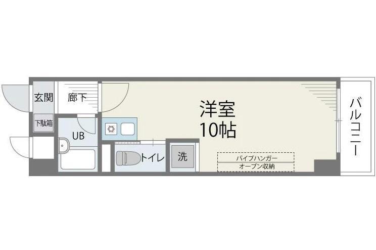 アバンダント84(ワンルーム/8階)の間取り写真