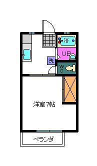 ストレチア望月(1K/1階)の間取り写真