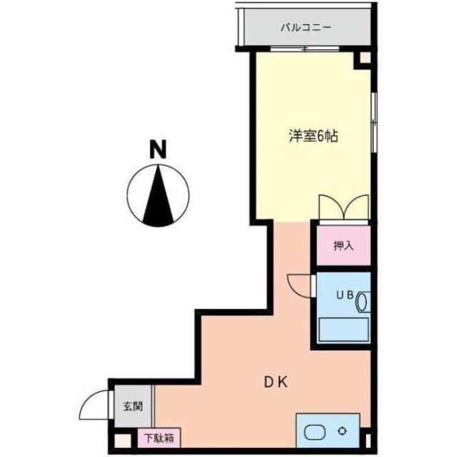 メゾン一福(1DK/3階)の間取り写真