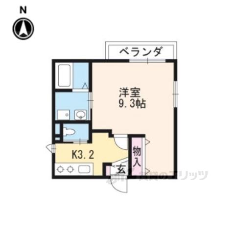 リノセロス(1K/1階)の間取り写真