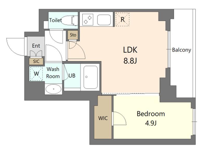 S-RESIDENCE北綾瀬AWESOME(1LDK/2階)の間取り写真