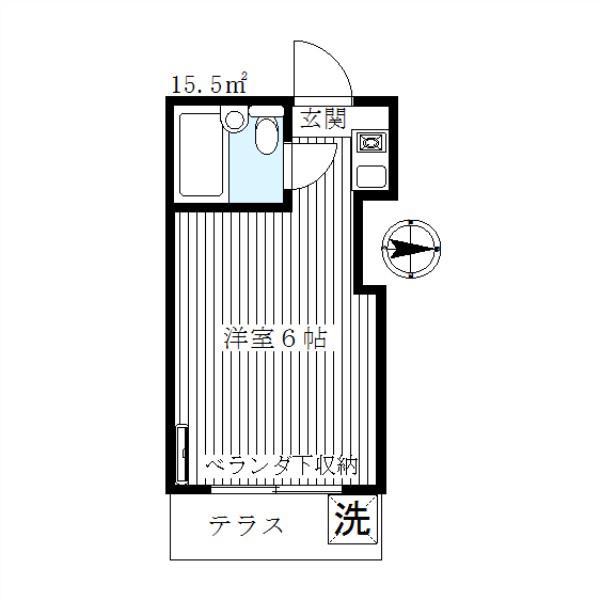 メゾンM・K(ワンルーム/1階)の間取り写真
