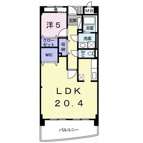 ポルトーネ(1LDK/2階)の間取り写真