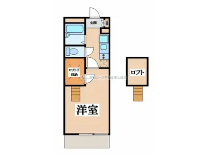 レオパレスラピスラズリ高井田(1K/3階)の間取り写真