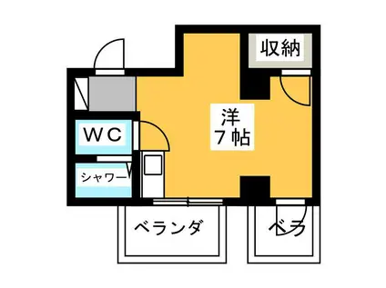 シェモア武蔵(ワンルーム/6階)の間取り写真
