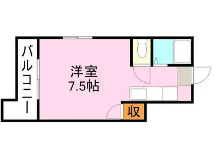 アビターレ新屋敷(ワンルーム/4階)の間取り写真