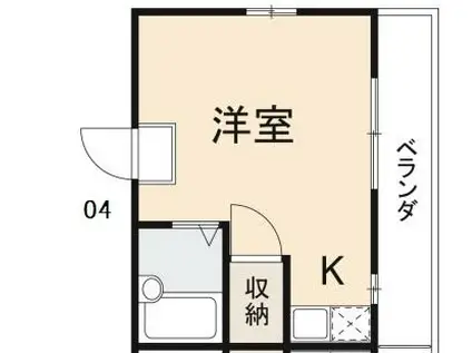 コート紙町III(ワンルーム/3階)の間取り写真