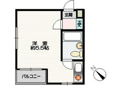クリオ飯能弐番館(ワンルーム/4階)の間取り写真
