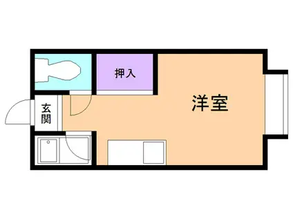 ハイデンスCP(1K/1階)の間取り写真