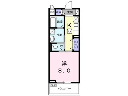 静岡鉄道静岡清水線 御門台駅 徒歩18分 3階建 築4年(1K/1階)の間取り写真