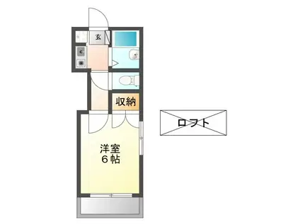 メープル上田II(1K/1階)の間取り写真