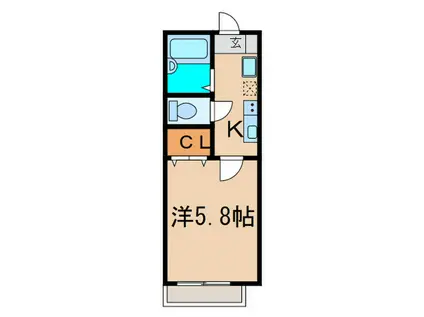 東急田園都市線 溝の口駅 徒歩6分 2階建 築12年(1K/1階)の間取り写真