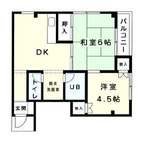 ガーデンヒルズ(2DK/2階)の間取り写真