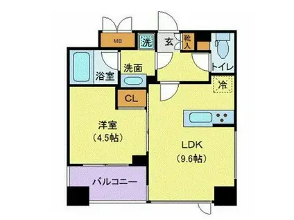 メゾンビスタ渋谷宇田川(1LDK/5階)の間取り写真