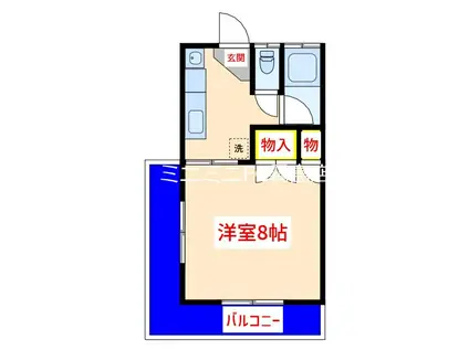 エリートマンション(1K/5階)の間取り写真