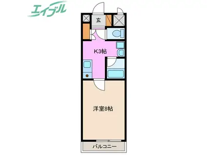 TS SQUARE(1K/3階)の間取り写真