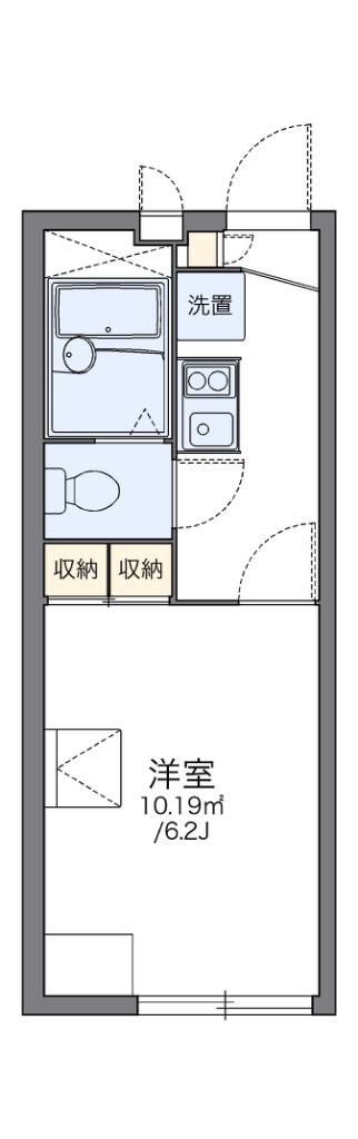 レオパレスカルチェ(1K/1階)の間取り写真