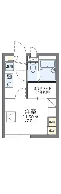 レオパレスジュネス 2階階 間取り