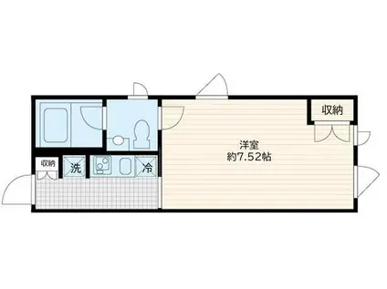 FULLEA若松河田(1K/3階)の間取り写真