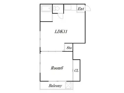 コーポ石川(1K/3階)の間取り写真