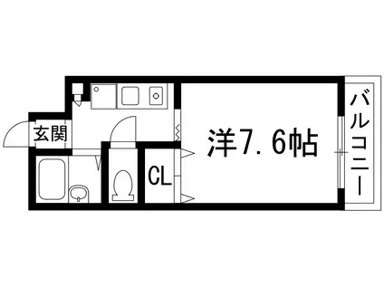 エディフィシオ・エスペランサ(1K/1階)の間取り写真