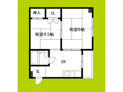 マック北巽(2DK/4階)の間取り写真