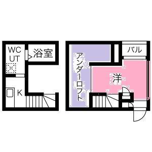 ヴィラ新福寺(ワンルーム/1階)の間取り写真