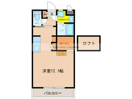 ハイラインS(ワンルーム/5階)の間取り写真